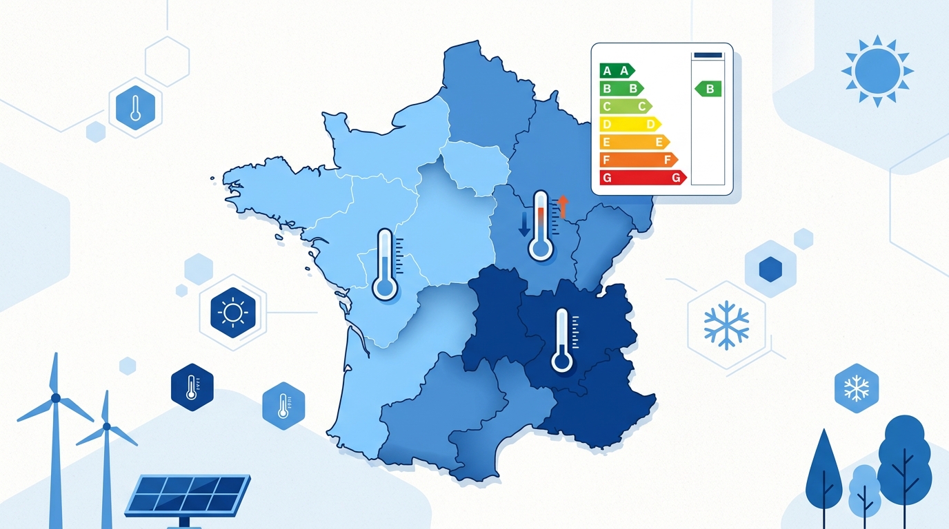 Zones climatiques DPE H1, H2, H3 : guide complet 2026