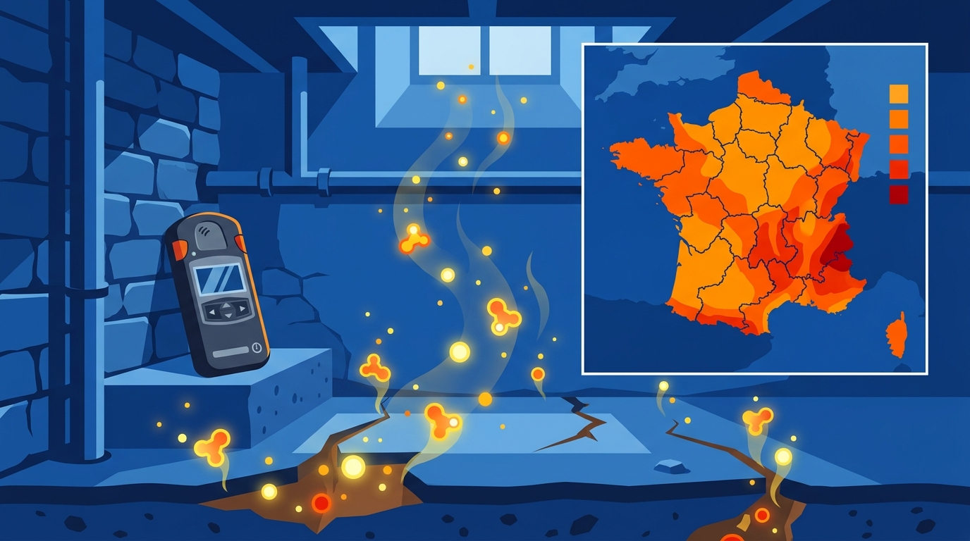 Diagnostic radon : 31 départements à risque (guide 2026)